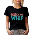 thumbnail image 1 of Retro Watch Me Whip Home Gift Idea For Food Lover Black T-Shirt, Large, 1 of 4