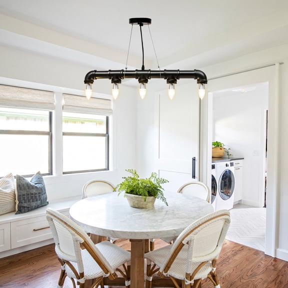 Retro Water Pipe Ceiling Light Chandelier Steampunk Pendant Lamp Fixture USA