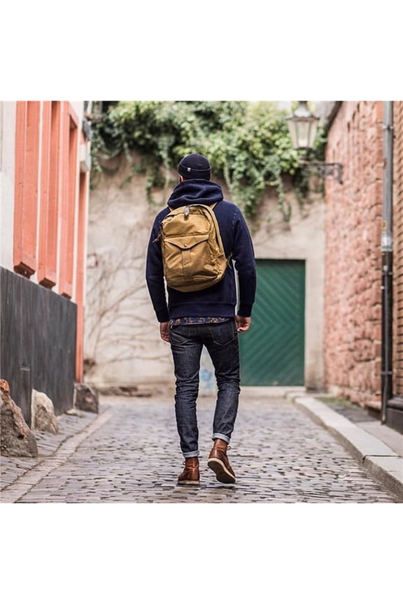 Retro Waterproof 15OZ Heavy Oil Wax Canvas 24*47*12cm Backpack