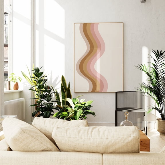 Retro Wave Art Print, Muted Wall Art, Unframed Paper Poster 8x10in