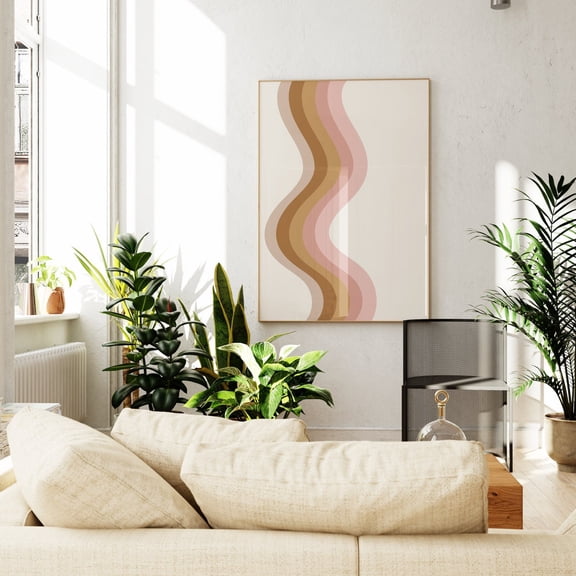 Retro Wave Art Print // Retro Wave Wall Art, 70'S Style Print, Girls Room Prints, Muted Tones Wall Art, Dorm Room Decor Wall Art, Modern Wall Decor, 8x12 UNFRAMED
