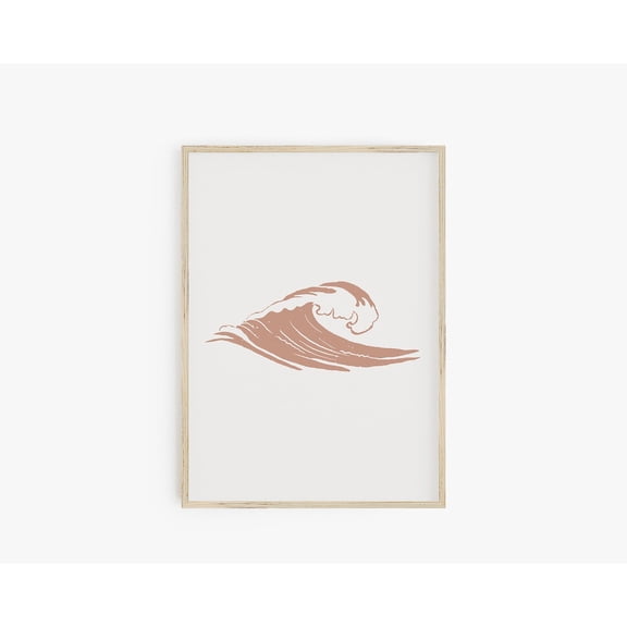Retro Wave Boho Beach Neutral Mid Century Modern Porch Display Unframed Paper Print