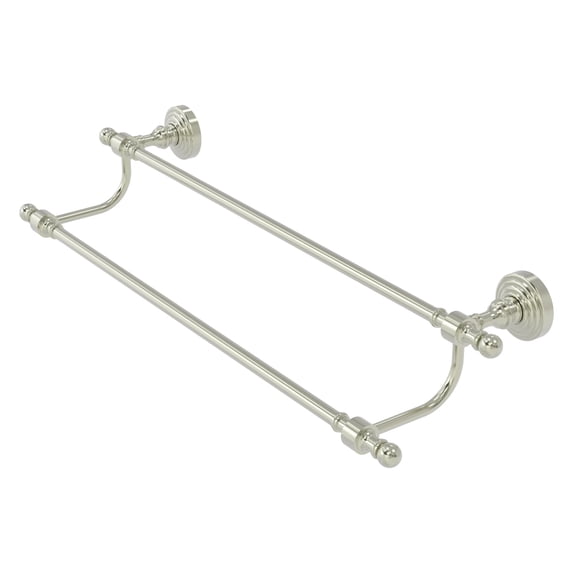 Retro Wave Collection 24-in Double Towel Bar in Satin Nickel