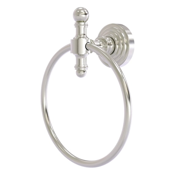 Retro Wave Collection Towel Ring in Satin Nickel