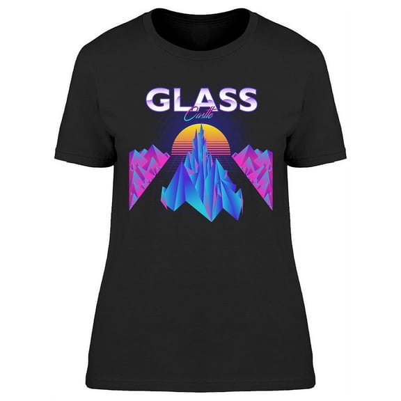 Retro Wave Glass Mountain T-Shirt Women -Image by Shutterstock, Female Large