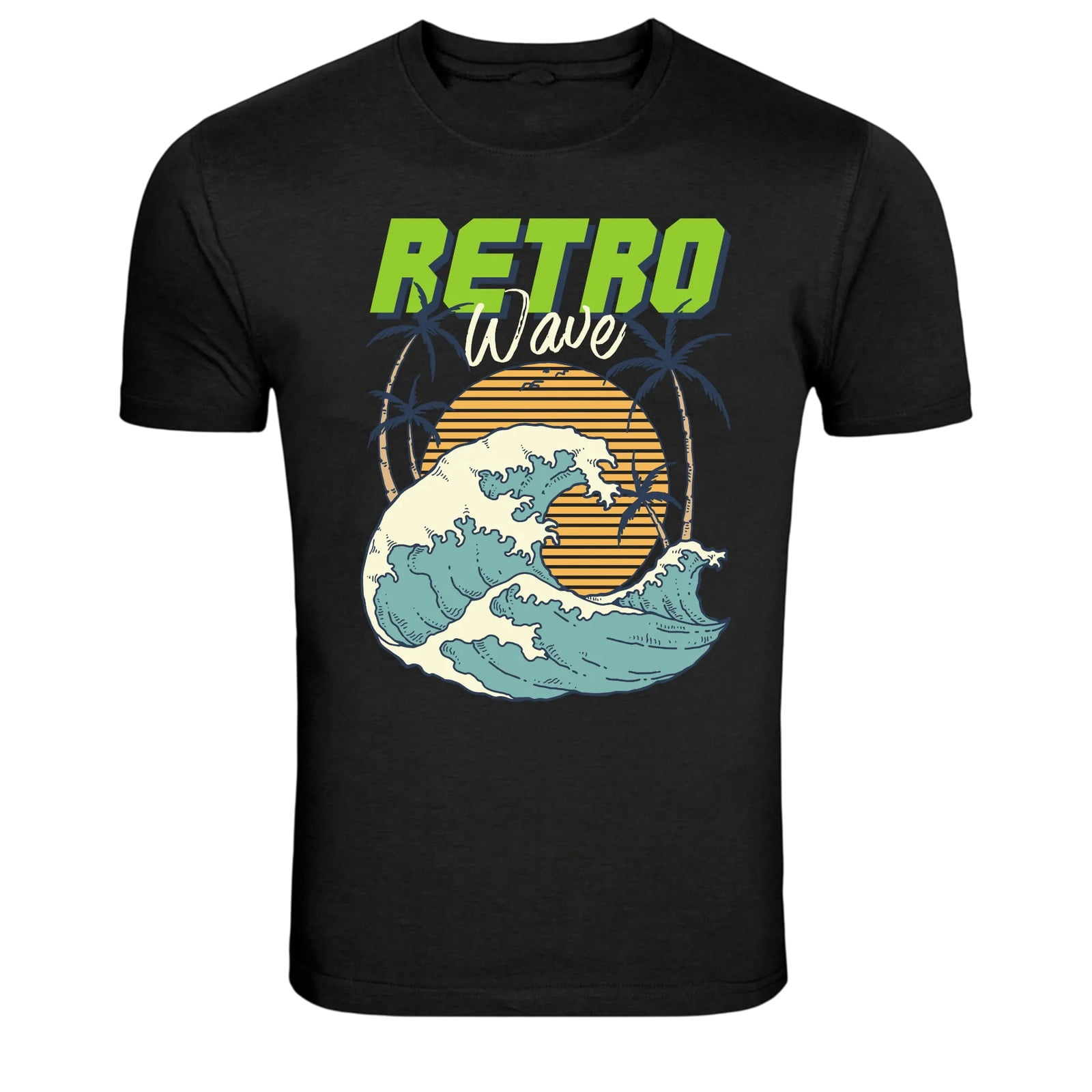 Retro Wave Ocean Surf Vintage Beach Sunset T-Shirt