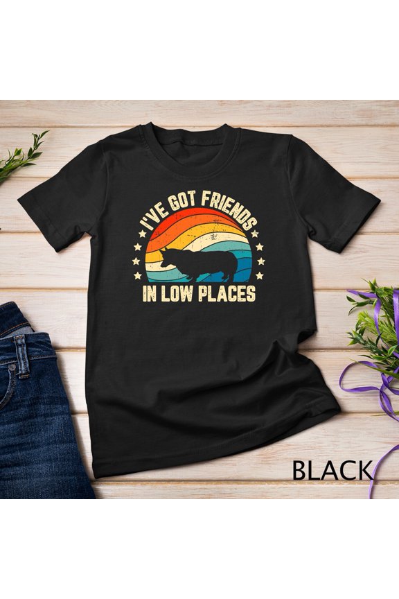 Retro Welsh Corgi I've Got Friends In Low Places T-Shirt Unisex T-shirt