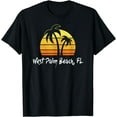 Retro West Palm Beach Cotton TShirt Florida Beach Shirt