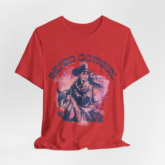 Retro Western Cowgirl T-Shirt, Rodeo Tshirt, Country Western Apparel, Horse