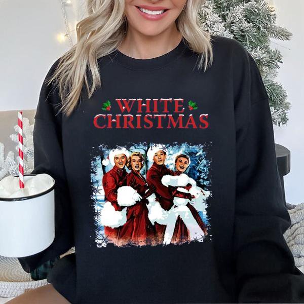 Retro White Christmas .White Christmas Movie Sweat.Christmas Song