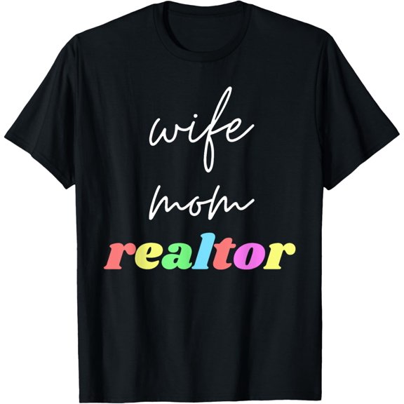 Retro Wife Mom Realtor for Real Estate Agents or Broker T-Shirt