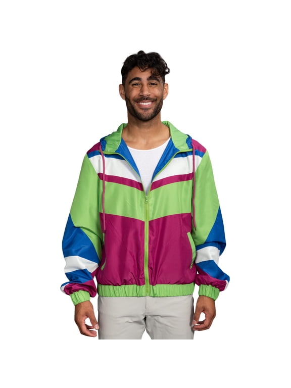 Retro Windbreaker Jacket Lightweight 80s & 90s Colorful Designs