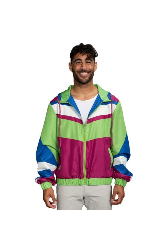 Retro Windbreaker Jacket Lightweight 80s & 90s Colorful Designs
