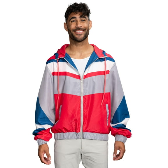 Retro Windbreaker Jacket Lightweight 80s & 90s Colorful Designs