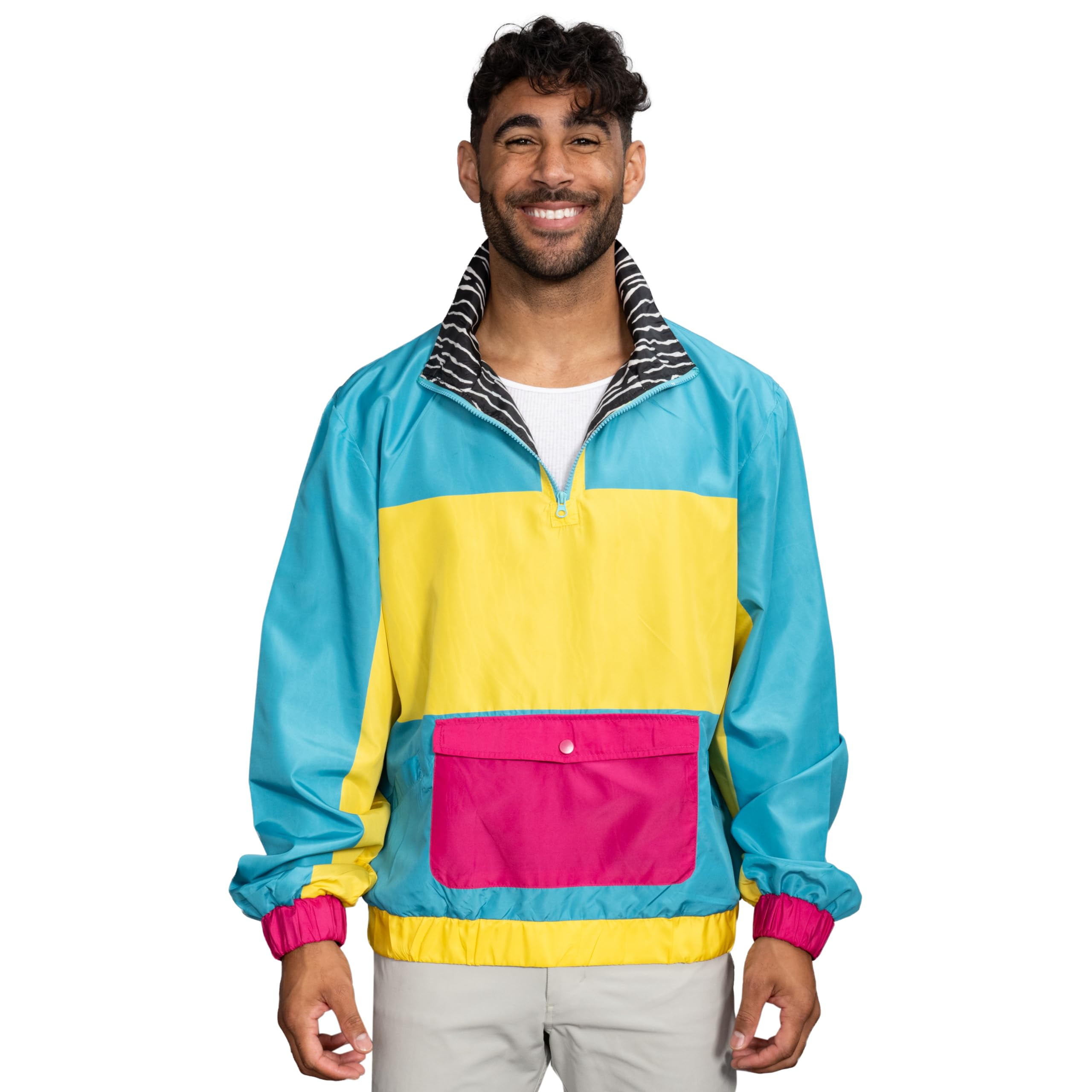 Retro Windbreaker Jacket Lightweight 80s & 90s Colorful