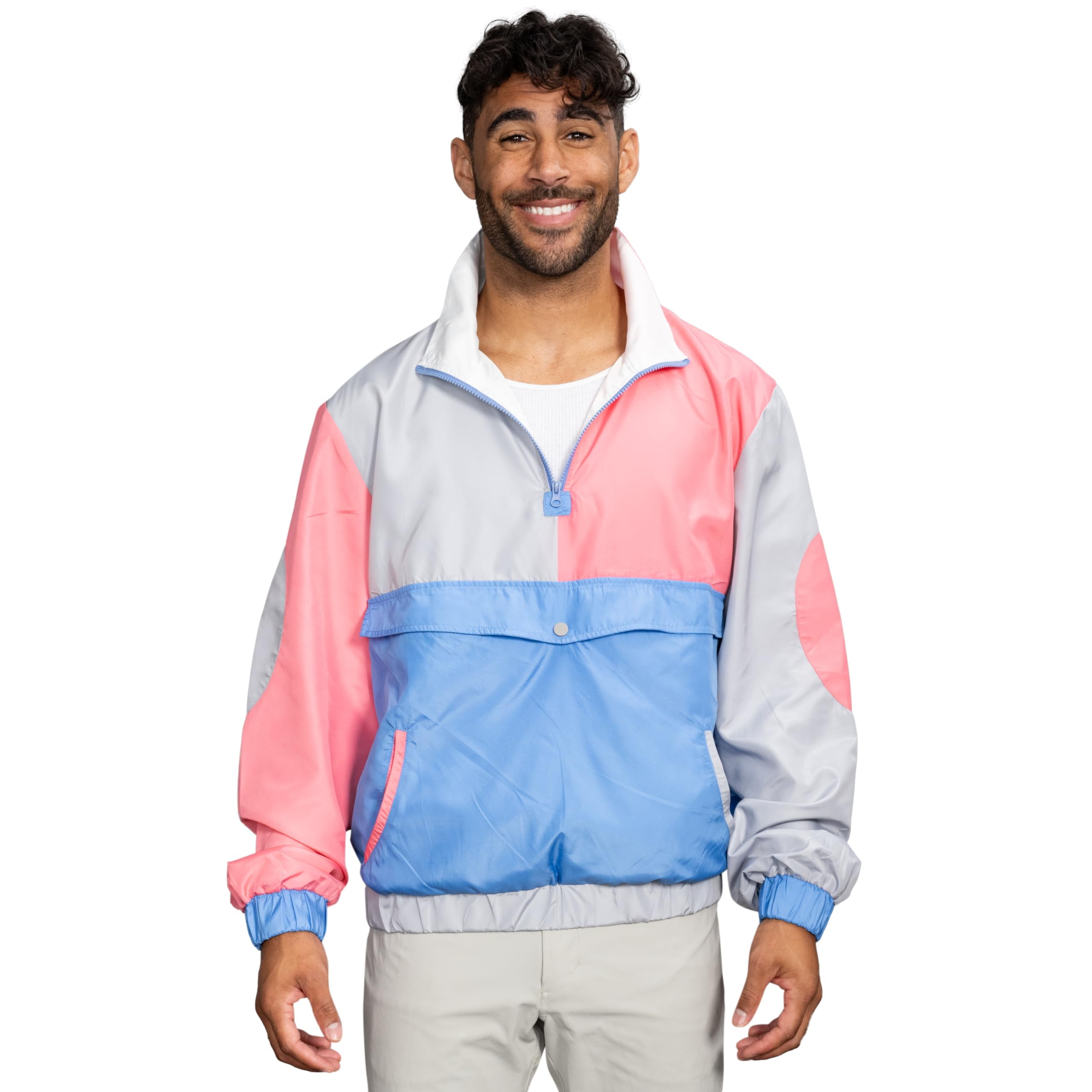Retro Windbreaker Jacket Lightweight 80s & 90s Colorful Retro Windbreaker Jacket Lightweight 80s & 90s Colorful