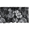 thumbnail image 1 of Retro Window Valance, Monochrome Flowers Leaves Pattern Floral Watercolor Dark Theme Ornament, Curtain Valance for Kitchen Bedroom with Rod Pocket, 54" X 18", Charcoal Grey and White, by Ambesonne, 1 of 2
