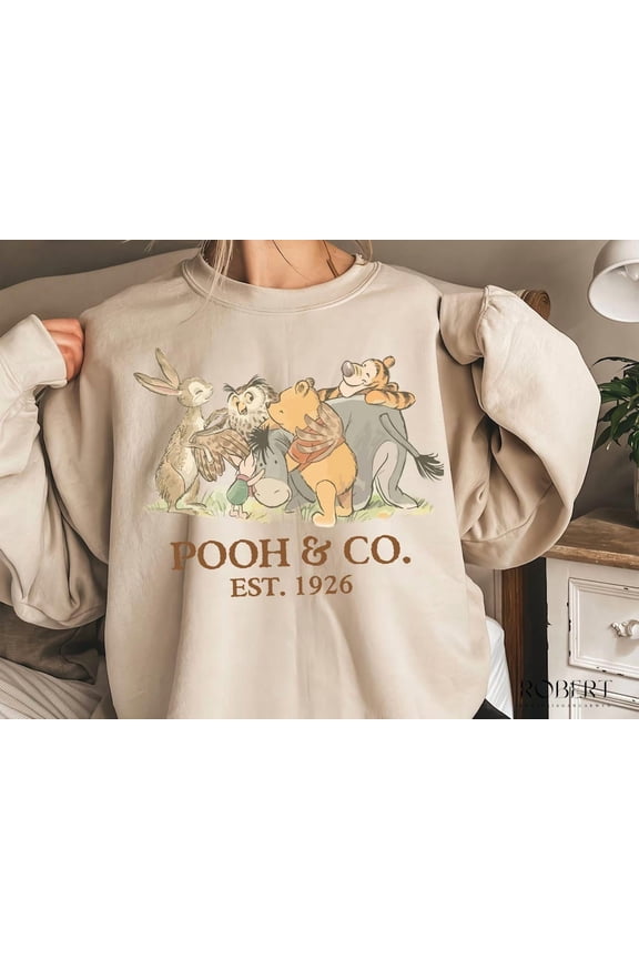 Retro Winnie The Pooh Sweatshirt, Vintage Winnie Pooh and Friends Shirt, Birthday Gift, Friends Gift