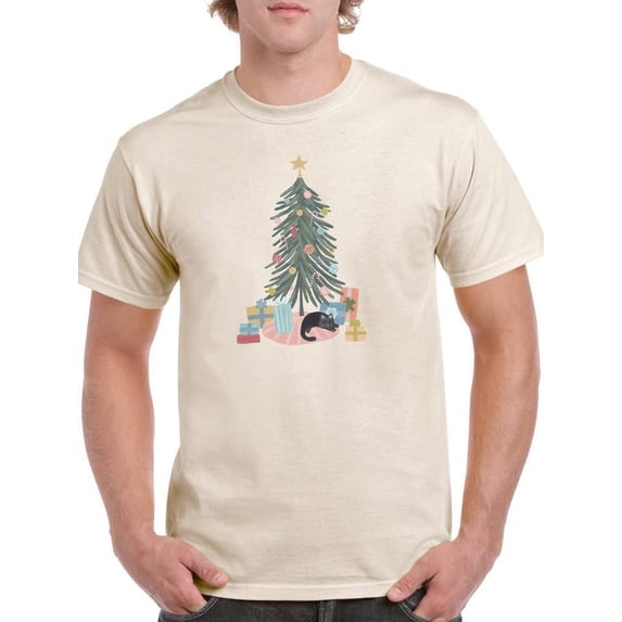 Retro Winter Celebration B T-Shirt Men -June Erica Vess Designs, Male Large