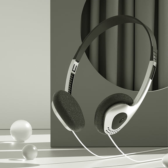 Retro Wired Headphones - Classic MP3 Style, Noise Reduction, 90° Rotatable Earbuds, Lightweight & Durable - Compatible with Phones, Laptops, & Desktops