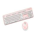Retro Wireless FullSize Keyboard and Mouse Combo Vintage 2.4G