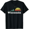 thumbnail image 1 of Retro Wisconsin State Park WI Home Design T-Shirt, 1 of 3