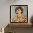 thumbnail image 1 of Retro Woman Floral Shirt Portrait Wooden Sign Wall Plaque - Vintage Art Decoration, Wall Decoration - Ideal Gift For Home Decoration, Living Room, Bathroom, Bedroom, Garden, Dining, Bar, Cafe, Fest, 1 of 7