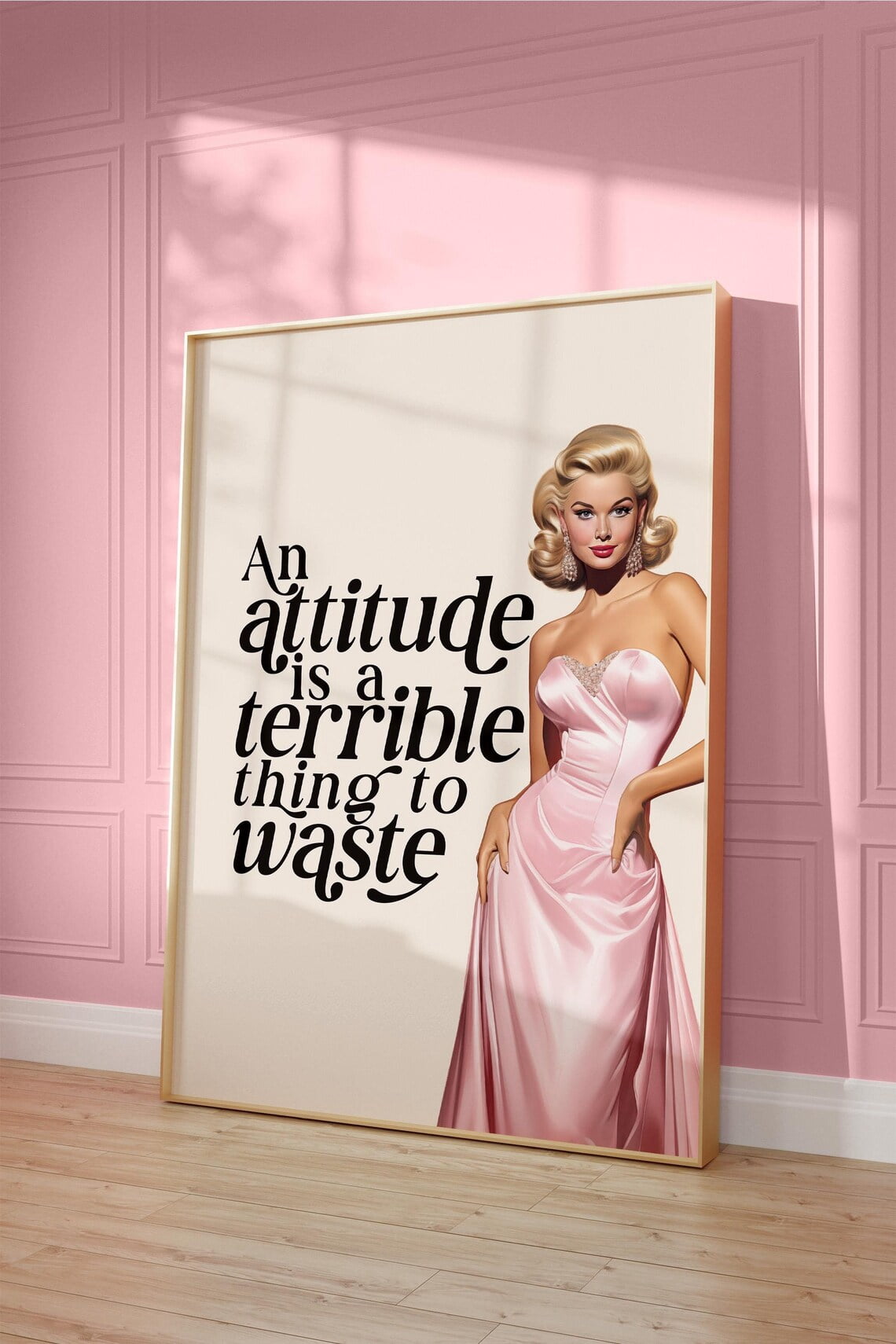 Retro Woman Quote Art Print, Attitude Poster Home Decor #2331, Unframed ...