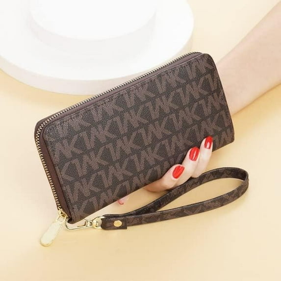 Retro Women Pu Leather Long Wallets Lady Large Capacity Double Zipper Purse