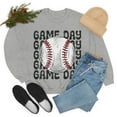 thumbnail image 1 of Retro Women's Game Day Baseball Lover Vintage Unisex Pullover Sweatshirt, 1 of 6