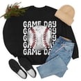 thumbnail image 1 of Retro Women's Game Day Baseball Lover Vintage Unisex Pullover Sweatshirt, 1 of 6