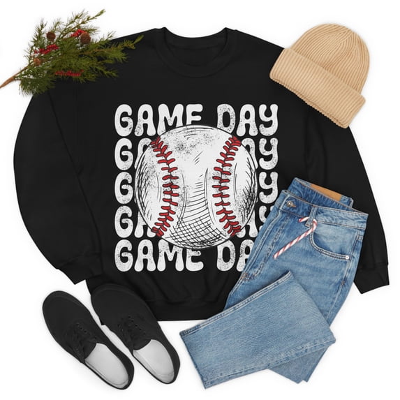 Retro Women's Game Day Baseball Lover Vintage Unisex Pullover Sweatshirt