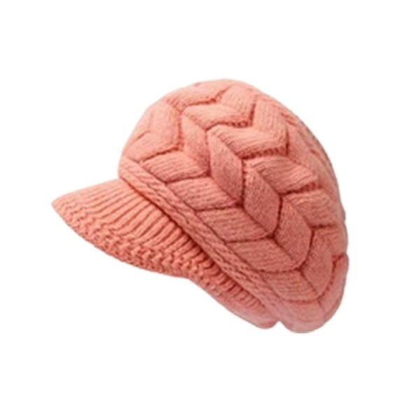 Retro Womens Winter Warm Knitted Fashionable Skiing with Sun Hat