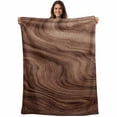 thumbnail image 1 of Retro Wood Grain Blanket Soft Cozy Warm Throw Blanket for Couch, Plush Fuzzy Flannel Fleece Blankets for Sofa, Rustic Farmhouse Wooden Board Brown Bed Blankets Lightweight Gifts for Women, 50"x80", 1 of 9