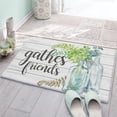 thumbnail image 1 of Retro Wood Grain Doormat Indoor Front Entrance Door Mat, Non-Slip Comfort Floor Standing Mat Accent Rug, Watercolor Summer Leaves Plant Bottle Absorbent Bath Mat Bathroom Rug 16"x24", 1 of 5