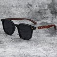 thumbnail image 1 of Retro Wood Grain Full Frame Sunglasses with UV400 Protection Fashionable Eye Protection for Everyday Wear Versatile, 1 of 6