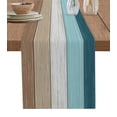 thumbnail image 1 of Retro Wood Grain Planks Stripes Table Runner Modern Party Dining Table Runner Wedding Table Cover Home Decor Tablecloth, 1 of 5