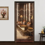 Retro Wooden Bead String Door Curtain, 90 X 208cm, 31 Strings Blinds Partition Curtain for Bedroom, Porch