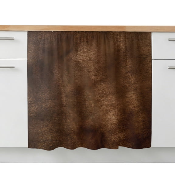 Retro Wooden Board Sink Skirt 11"W x 13"L,Dustproof Under Sink Curtain Skirt for Bathroom Kitchen,Western Country Farmhouse Brown Wood Adhesive Short Curtain Vanity Cover for Laundry Closet Shoe Rack