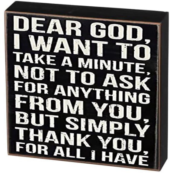 Retro Wooden Signs/Dear God,I Want To Take A Minute Black and White Sign,Home Wooden Custom Wall Art Decor Wooden Signs 6x6 INCH wooden table