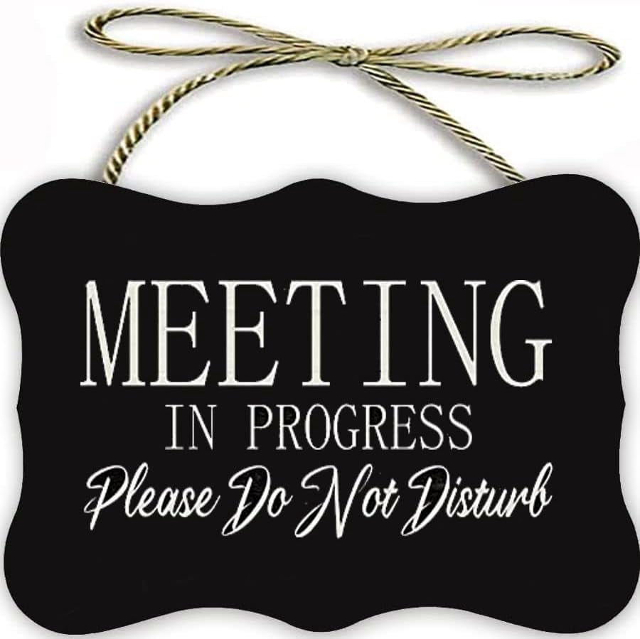Retro Wooden Signs/Meeting in Progress Please Do Not Disturb Door Sign ...