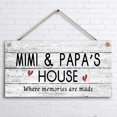 thumbnail image 1 of Retro Wooden Signs/Mimi and Papa's House Sign, Where Memories are Made, Distressed Style Custom Wall Art Decor Wooden Signs 5x10 INCH, 1 of 2