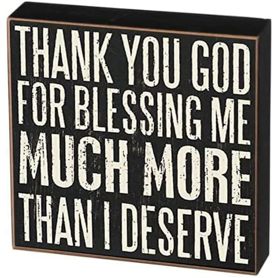 Retro Wooden Signs/Thank You God-Black and White Sign(can also be customized) Wooden Signs 6x6 INCH wooden table