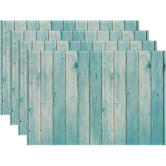 Retro Wooden Texture Placemats Set of 4, 12x18 Inch Modern Abstract Painting Art Table Place Mats for Kitchen Dining Home Party Decor