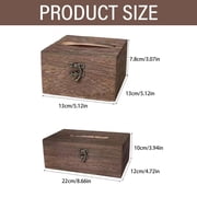 Retro Wooden Tissue Box Holder Brown Large Size for Home Car Automotive Decoration