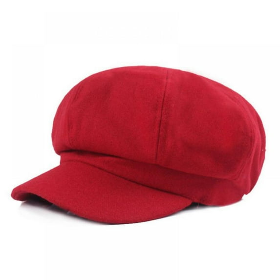 Retro Woolen Octagonal Cap For Women Autumn Winter Casual Outdoor Warm Temperament Berets Literary Painter Hat