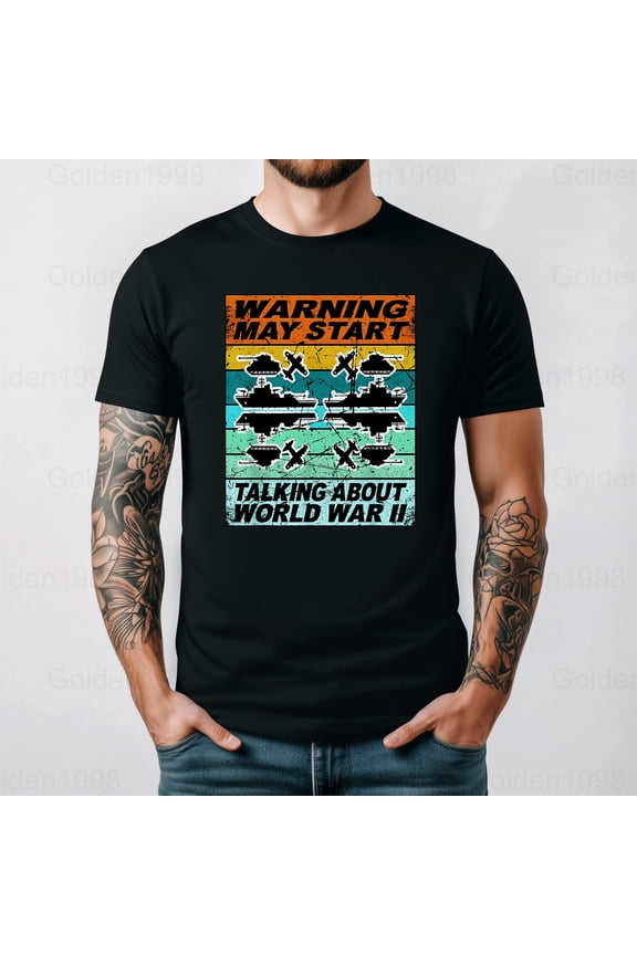 Retro World War Memorabilia Funny World War II WW2 Gear History Graphic,for men & women up to 5XL