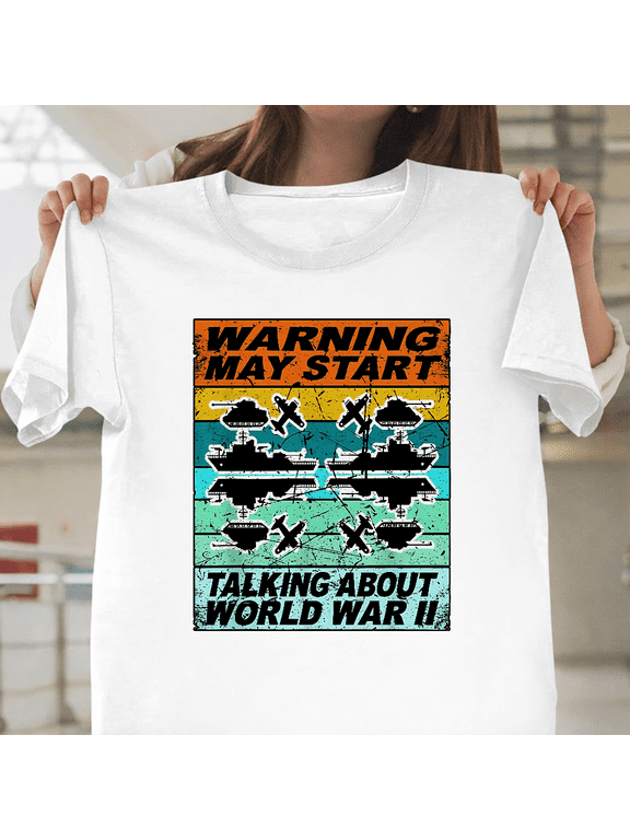 Retro World War Memorabilia WWII Gear History Buff Unisex T-Shirt, up to size 3XL.