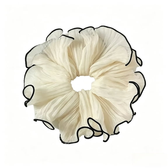 Retro Wrinkle Chiffon Oversized Scrunchies Sweet Elegant Temperament Fashion Exaggerated Hair Bands