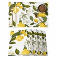 thumbnail image 1 of Retro Yellow Placemats Set of 2, White Floral Green Leaves Farmhouse Non-Slip Place Mats Washable Table Mats for Kitchen Dining Table Decorations Indoor/Outdoor, 1 of 9